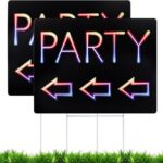 Waterproof Corrugated Plastic Birthday Direction Signs