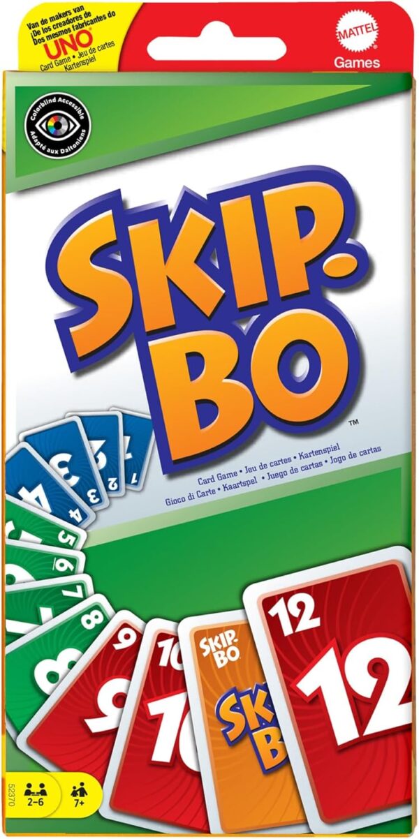 Skip-Bo Card Game – Sequencing Fun for Ages 7+ from the Creators of UNO (52370 Display)