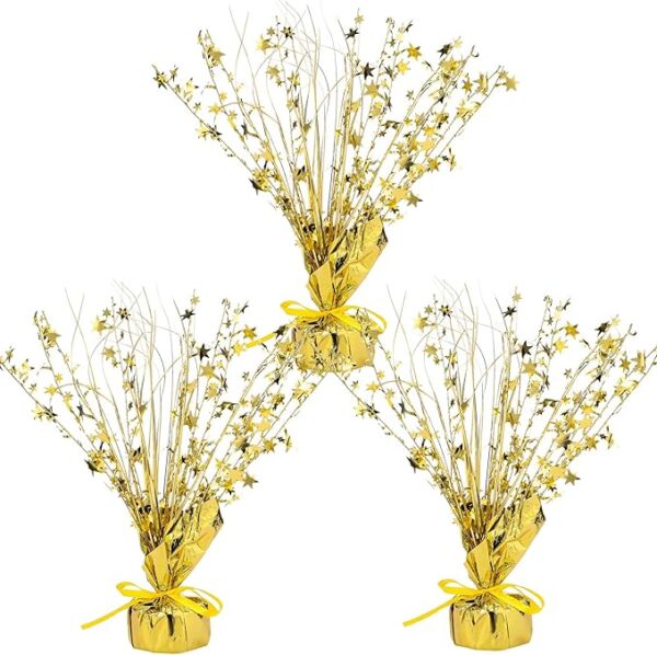 3 Pieces Metallic Foil Spray Centerpiece