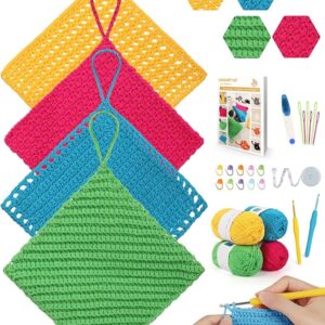 Crochet Kit for Beginners, Dishcloth
