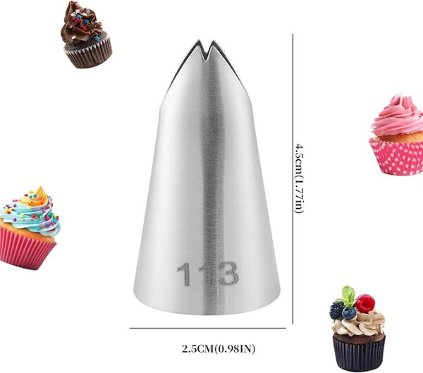 12-Piece Stainless Steel Piping Tips Set for Cake Decorating