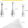 3-Piece Icing Piping Nozzle Set with 10 Disposable Bags for Cake Decorating - Image 3