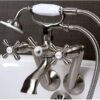Satin Brushed Nickel Clawfoot Bathtub Filler Faucet Kit with Hand Shower – KBFP-CCK269SN-SO - Image 4