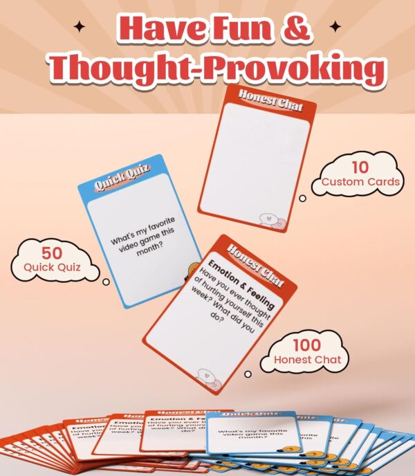 2-Pack: Waterproof Black Playing Cards & Family Echoes Conversation Cards – Durable, Portable, Fun for Family Bonding