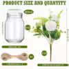 10 Set Mason Jar Table Centerpiece with Flower - Image 5