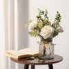 Silk Roses Artificial Flowers in Vase - Image 5