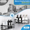 Adhesive Shower Caddy 5-Pack – Rustproof Stainless Steel Bathroom Shelves, No Drilling - Image 5