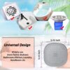 2-Pack Hair Drain Catcher – Square Silicone Shower Drain Cover with Suction Cup, Silver Grey - Image 4