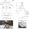 Satin Brushed Nickel Clawfoot Bathtub Filler Faucet Kit with Hand Shower – KBFP-CCK269SN-SO - Image 3
