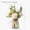 Silk Roses Artificial Flowers in Vase - Image 4