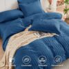 Teal Queen Seersucker Comforter Set – 7 Pieces - Image 4