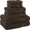 Cotton Paradise 6-Piece Towel Set – 100% Turkish Cotton, Soft & Absorbent, Brown - Image 4