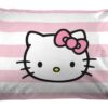 Hello Kitty Pink Stripes & Hearts Twin Sheet Set - Image 3