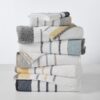 Decorative Combed Cotton Hand Towels – 4-Pack, 26x16, Ultra-Soft & Durable (Glacier Grey/Cappuccino) - Image 3