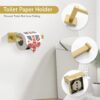 5-Piece Brushed Gold Bathroom Hardware Set – SUS304 Stainless Steel, Wall Mounted - Image 4