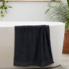 2-Pack Oversized Bath Towels, 28"x55", 100% Cotton, Soft, Quick-Dry, Lightweight – Black - Image 3