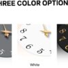 8-Inch Modern Wall Clock – Silent, Battery Operated, Black & Gold - Image 5