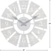 24" Gray Windmill Wall Clock – Vintage Farmhouse Décor, Round Plastic Design - Image 4
