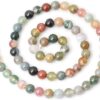 60pcs 6mm Natural Indian Agate Gemstone Beads, 15" Strand for DIY Jewelry Making - Image 3