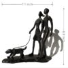 Couple & Dog Cast Iron Sculpture – Romantic Metal Art Decor, Family Love Statue - Image 8