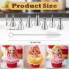 7-Piece Pleated Skirt Piping Tips Set for Cake & Cupcake Decorating - Image 2