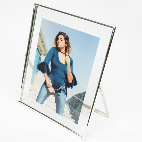 Silver Floating Frame (8"x10") - For 7x9, 6x8, 5x7 Photos, Tabletop Display, Perfect Gift