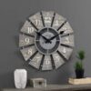24" Gray Windmill Wall Clock – Vintage Farmhouse Décor, Round Plastic Design - Image 3