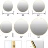 24" Gold Circle Mirror, HD Round Bathroom Wall Mirror with Matte Metal Frame – Easy Install - Image 5