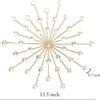 3-Piece Gold Metal Jeweled Wall Art - Crystal Star & Sun Décor with Rhinestone Accents - Image 6