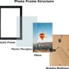 8.5x11 Black Picture Frame - Wall or Tabletop Display, Shatter-Resistant Plexiglass - Image 6