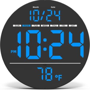 Digital LED Wall Clock – Large Display, Auto Brightness, Silent & Modern