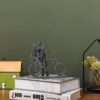 Bike Couple Figurine – Metal Sculpture for Wedding & Anniversary Gift, Home Decor - Image 4