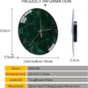 12-Inch Glass Wall Clock – Silent, Battery Operated, Dark Green - Image 4