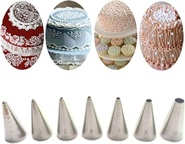 7-Piece Cake Decorating Set for Cupcakes, Cakes & Pastries