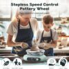 Mini Pottery Wheel Kit – 4.7" Electric Clay Wheel with Foot Pedal & 8 Shaping Tools - Image 7