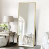 64" x 24" Full Length Mirror with Aluminum Frame, Shatterproof Glass – Gold - Image 6