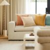 Set of 4 Velvet Throw Pillow Covers – Boho Farmhouse Fall Decor (18x18, Orange/Teal) - Image 5