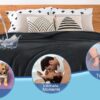 90"x108" Waterproof Reversible Blanket – Spill-Proof Flannel, Passion Red/Black - Image 4