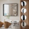 30" x 48" Black Bathroom Mirror – Matte Frame, Rounded Rectangle, Tempered Glass - Image 5