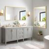 30" x 48" Gold Bathroom Mirror – Rectangle Metal Frame, Modern Wall Décor - Image 3
