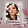Hollywood Vanity Mirror with Lights – 9 LED Bulbs, Touch Control, 3 Light Colors, 360° Rotation - Image 2