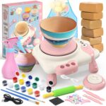 Pottery Wheel Kit for Beginners & Kids – Electric Ceramic Wheel with Foot Pedal & Painting Kit