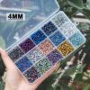 2400pcs 4mm Electroplated Multicolor Bicone Beads – Faceted Crystal Glass for Jewelry Making - Image 3