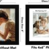 4x6 Double Picture Frame - Shatter-Resistant Glass, Collage for 2 Photos or 8x10, Black - Image 5