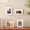 5x7 White Wood Picture Frames Set of 4 - Plexiglass, Tabletop or Wall Display - Image 2