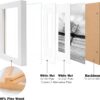 5x7 White Wood Picture Frames Set of 4 - Plexiglass, Tabletop or Wall Display - Image 8