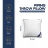 Pack of 4 Throw Pillow Inserts - 18x18 Inches Decorative Cushions for Sofa, Bed, Couch - Image 4