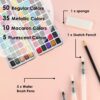 100-Color Watercolor Paint Set with Brush Pens & Accessories - Image 4