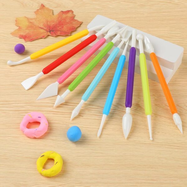 9PCS Clay Sculpting Tools Kit – Double-Ended Carving Set for Polymer & Pottery Clay