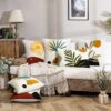 Boho Lumbar Pillow Cover 12x20 – Tufted Mid-Century Decorative Pillowcase, Green & Black (1PC) - Image 3